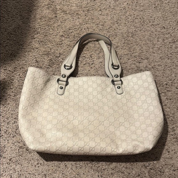 Gucci Beige Monogram Tote Bag - Guaranteed Authenticity - Picture 5 of 8